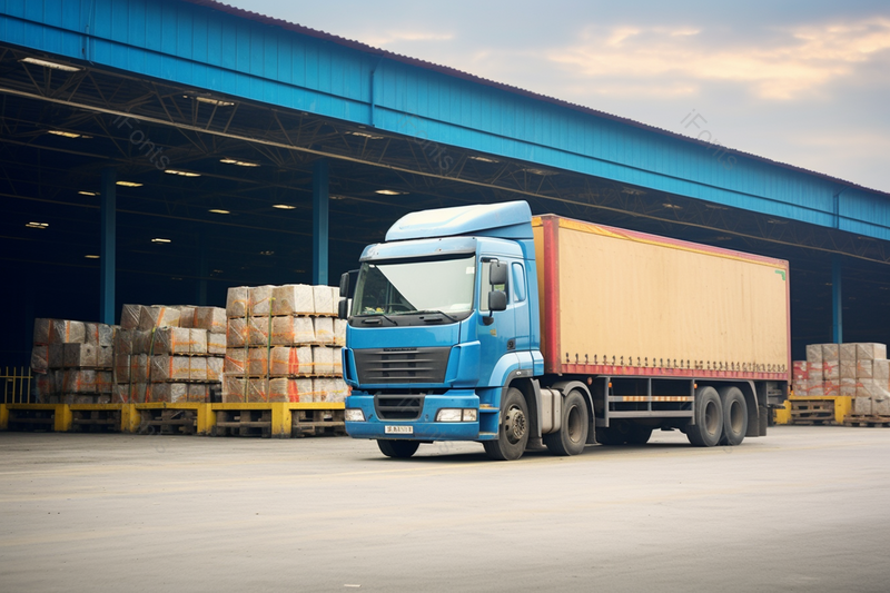 仓库快递物流集散中心运输车,高清,摄影图,摄影图片,图片大全,摄影图免费下载